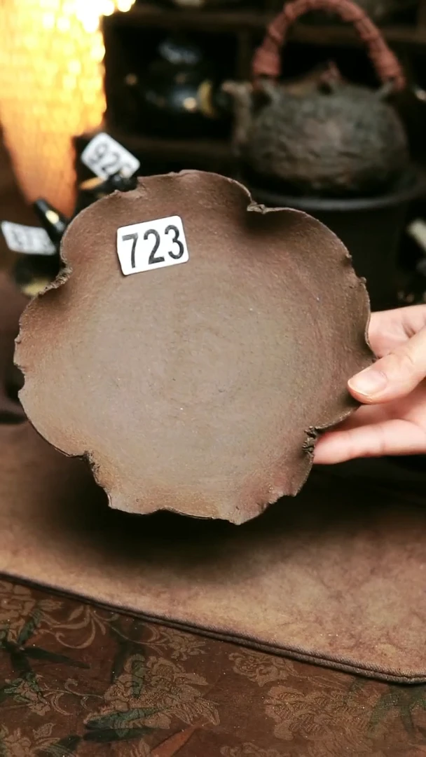 723紫砂全手工粉引壶承