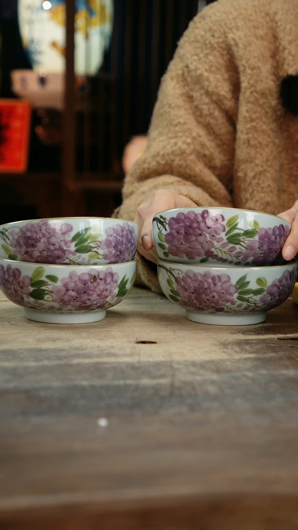 【闪购商品】瓷片景德镇纯手工釉下彩精品餐具