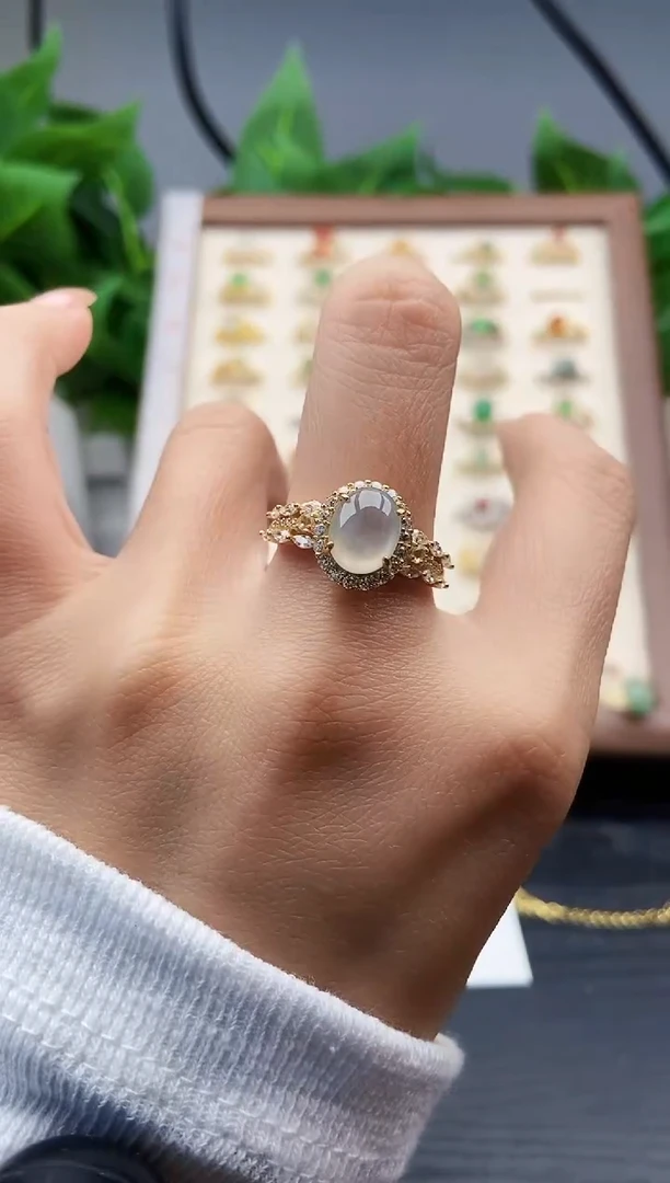 银S925镶嵌戒指翡翠12