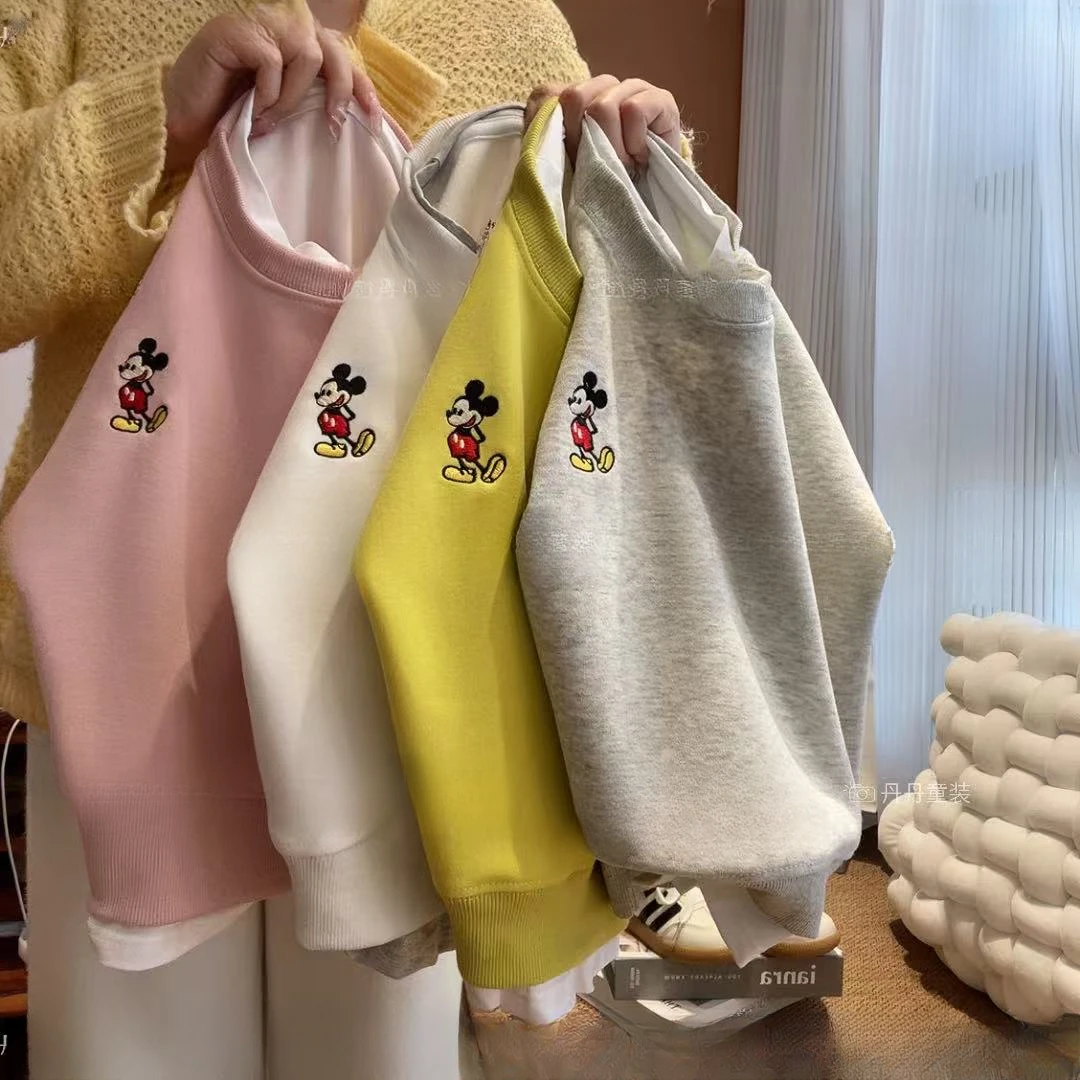1221假两件韩系卫衣刺绣米奇