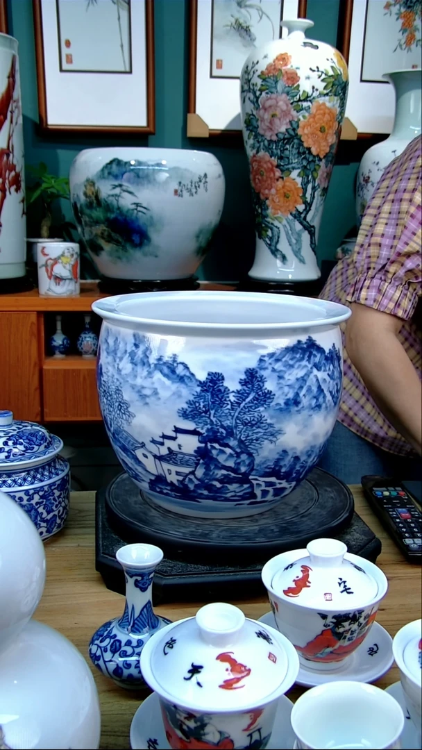 摆件景德镇手绘陶瓷888888