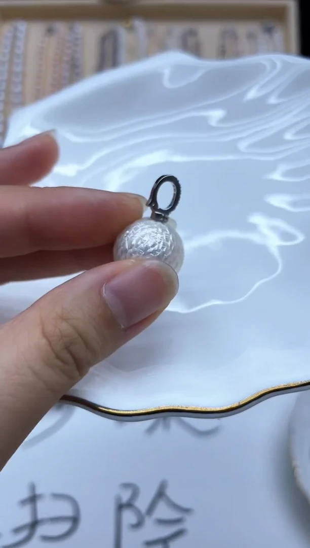 淡水珍珠银S925镶嵌吊坠(不含链)吊坠多其性发其一