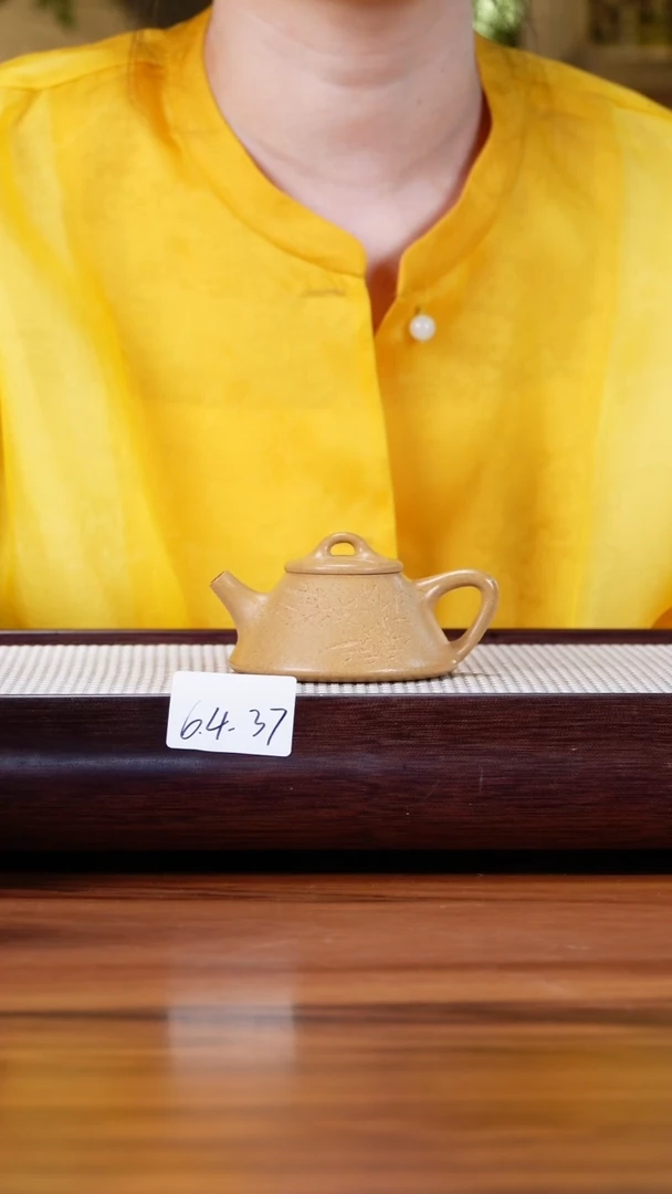茶壶紫砂6.4-37 黄段 纳瓢70