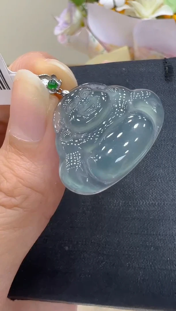 翡翠18K金镶嵌吊坠(不含链)团购多样性发一件