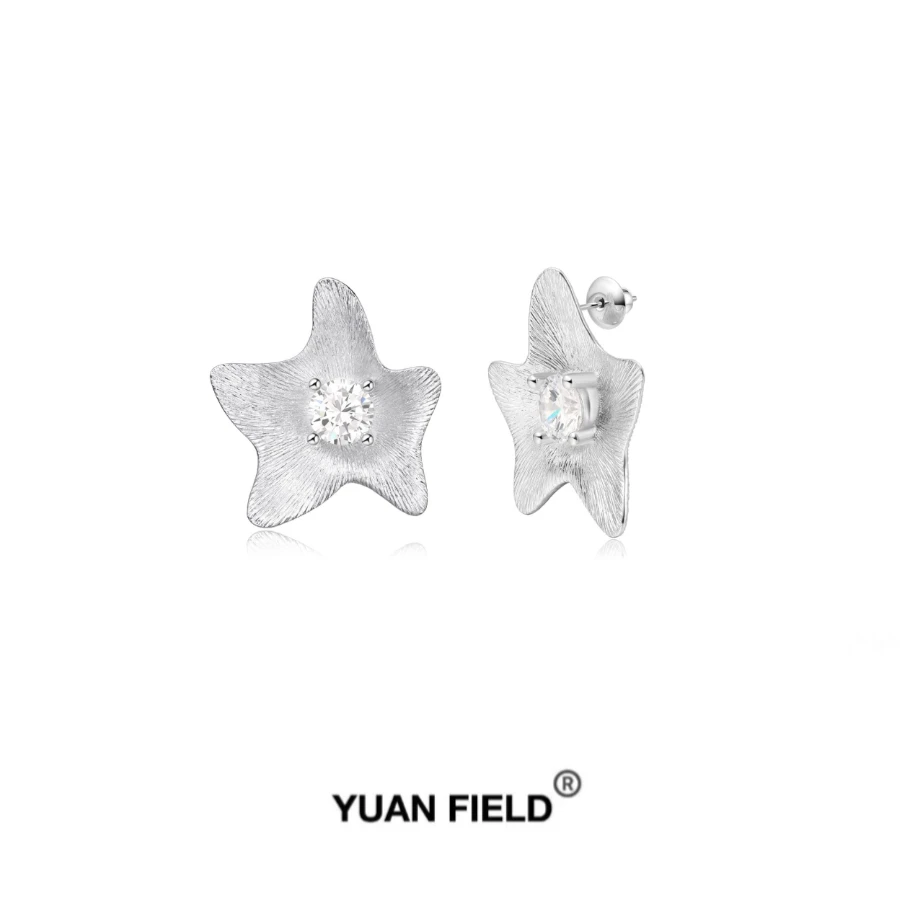 YUAN FIELD 黄铜耳饰 【沈月同款】海屿系列 海星耳环小号&珍珠项链