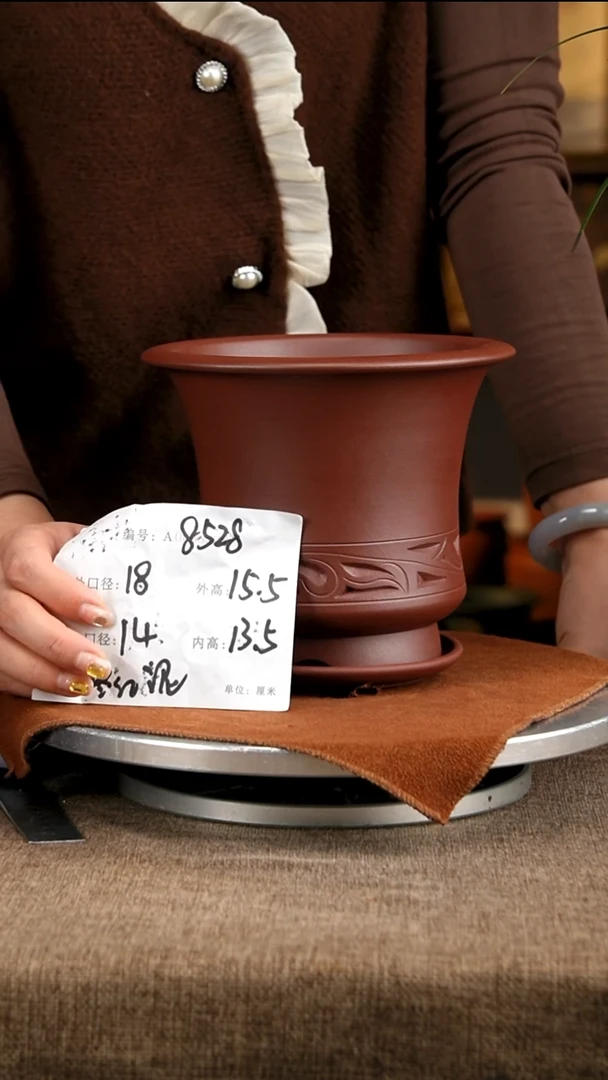 紫砂花盆花卉工艺8528+z