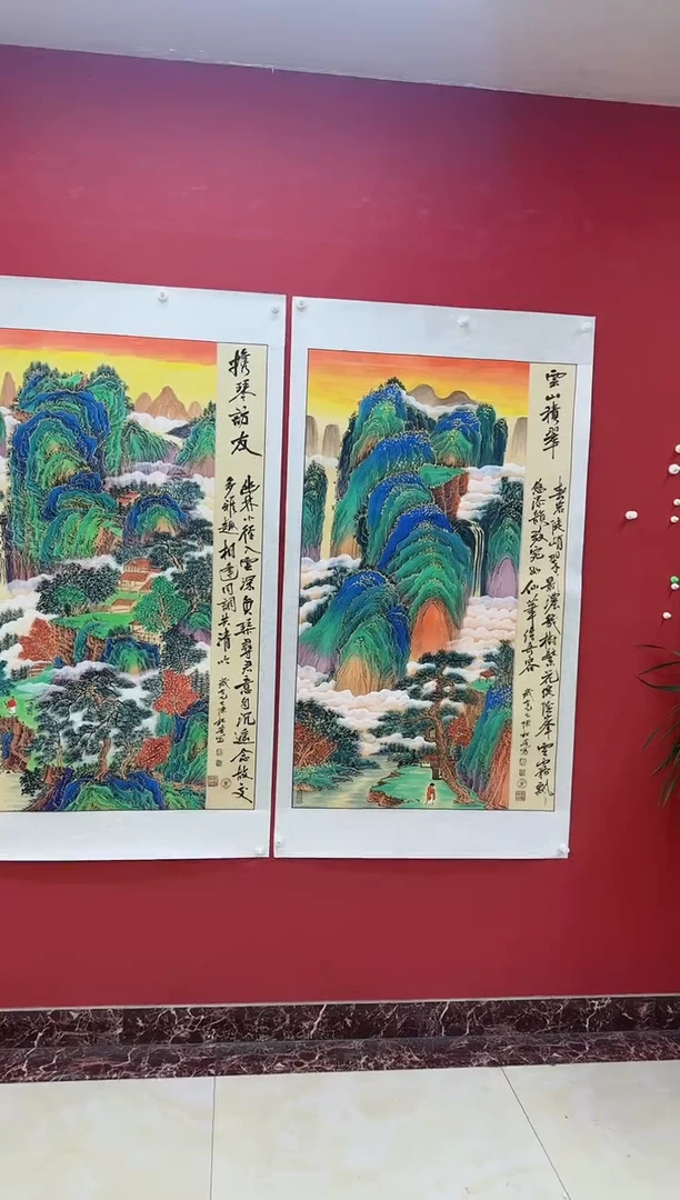 国画陈松芳《金线》四尺竖带证书带礼盒