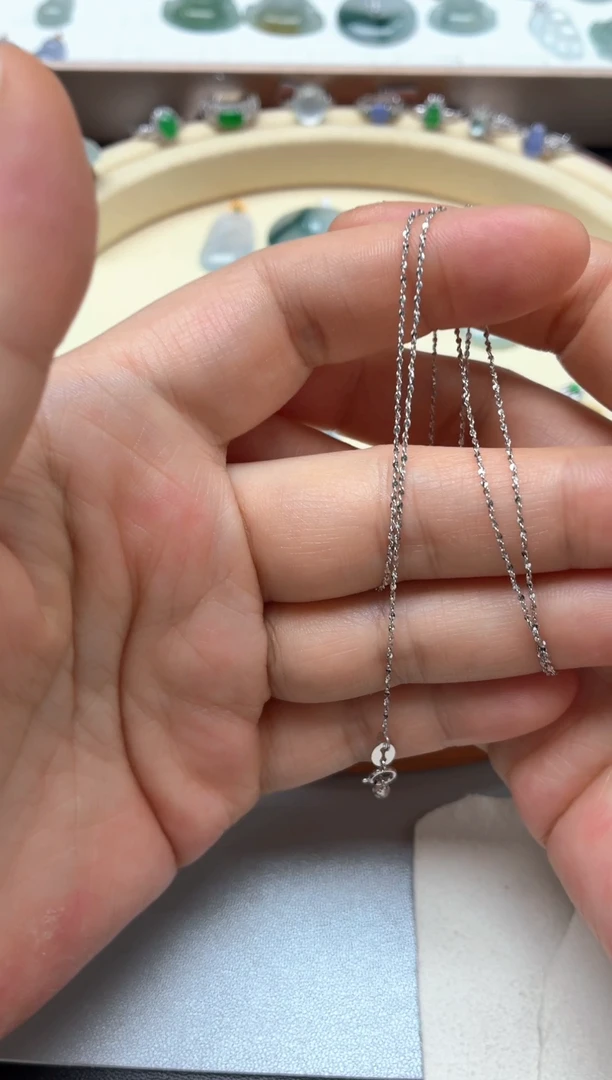 无链子925银55厘米针式链银色