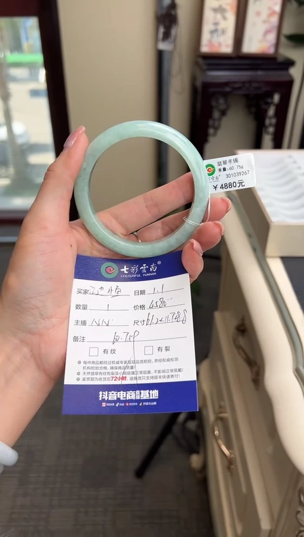 未镶嵌手镯翡翠江**鱼绿
