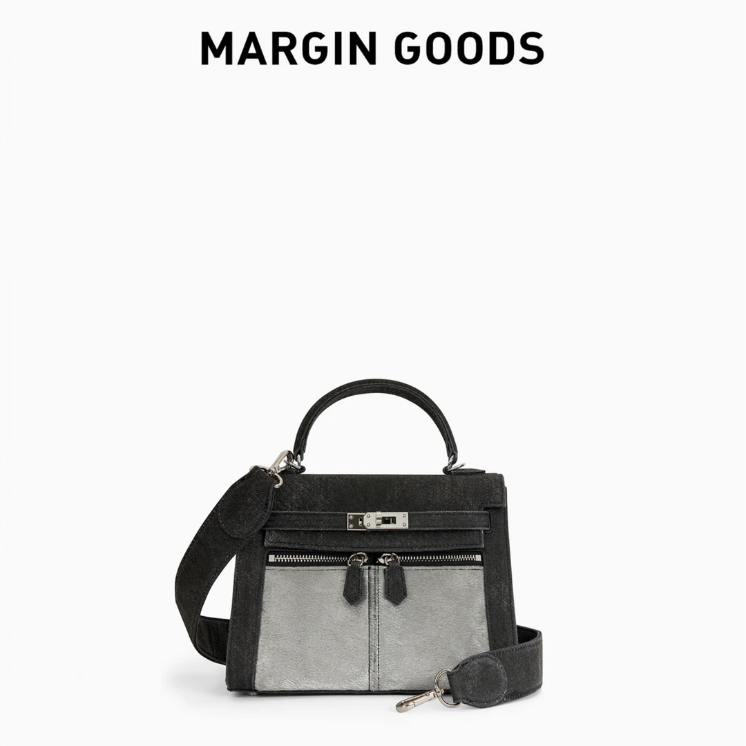 Margin goodsClutch Bag马毛拼接手提包单肩包