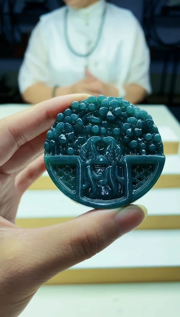 定制翡翠未镶嵌毛货08190173多样性发其一