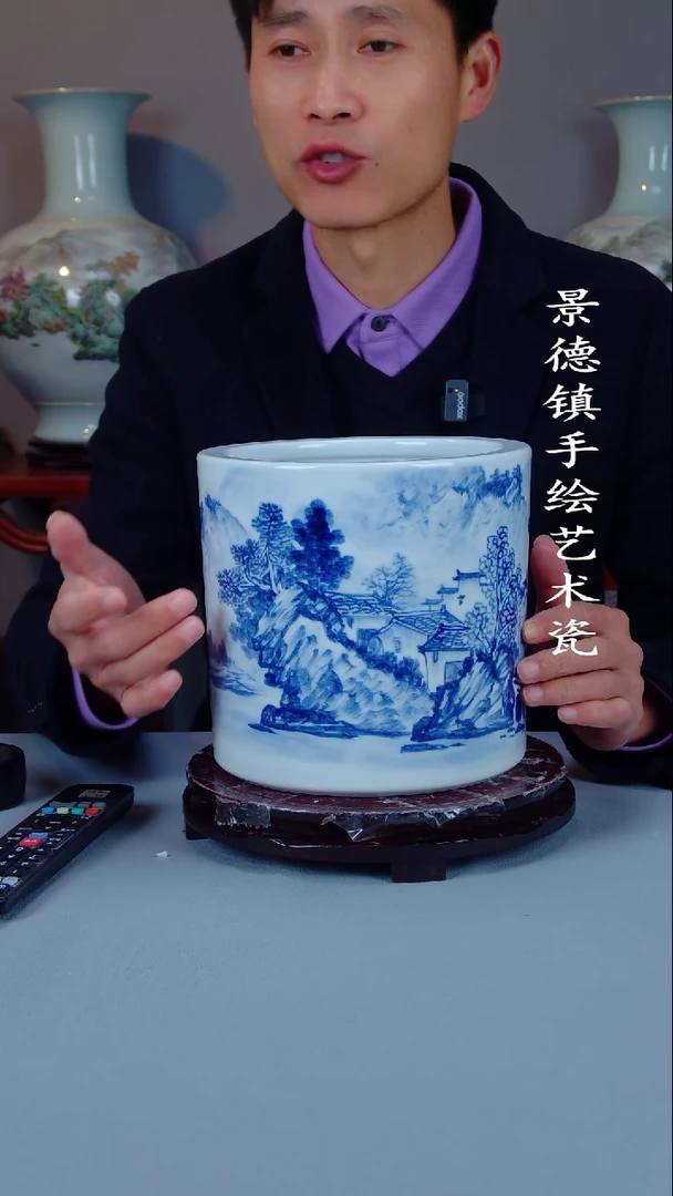 摆件陶景德镇手工手绘陶瓷摆件17