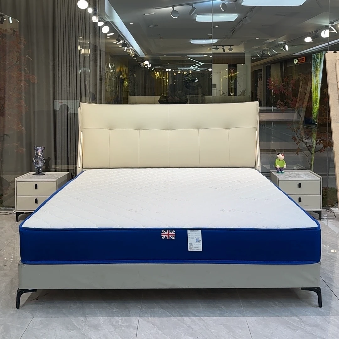 【五福临门】现代简约主卧床双人床免洗松弛感皮艺床实木#131