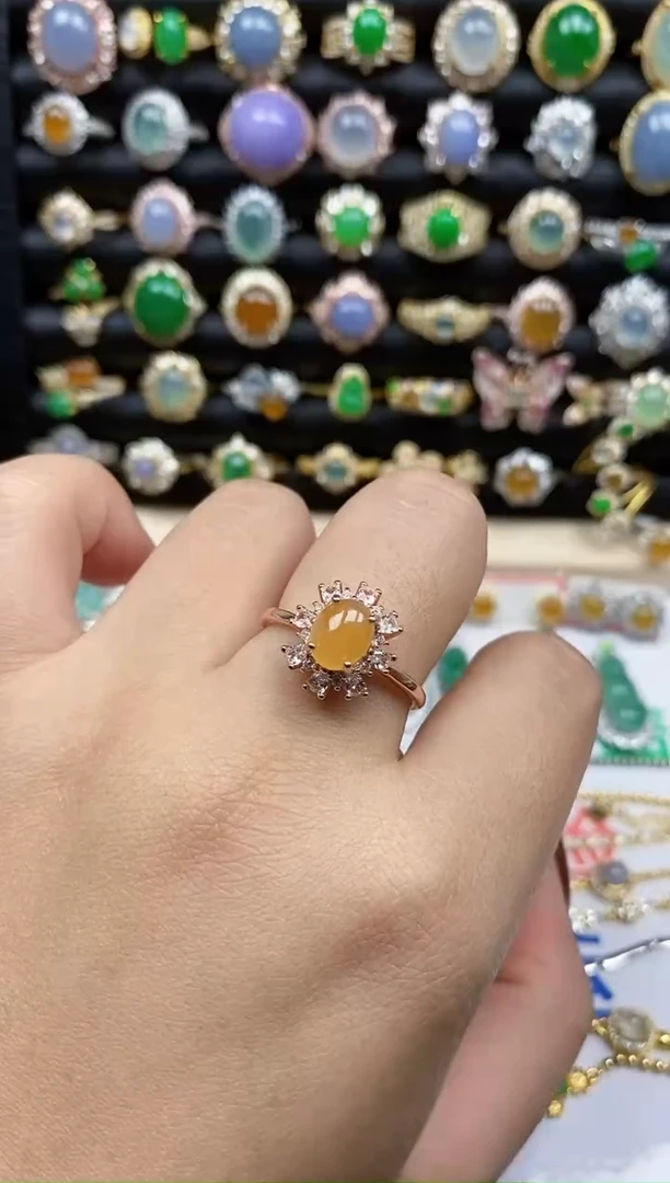 银S925镶嵌戒指翡翠2222