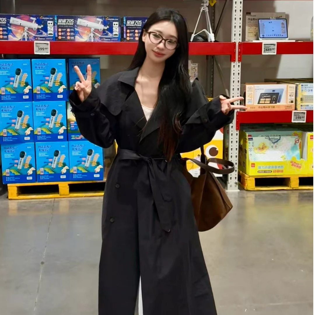 (毕加索风衣coat)韩系宽松慵懒斗篷式风衣外套