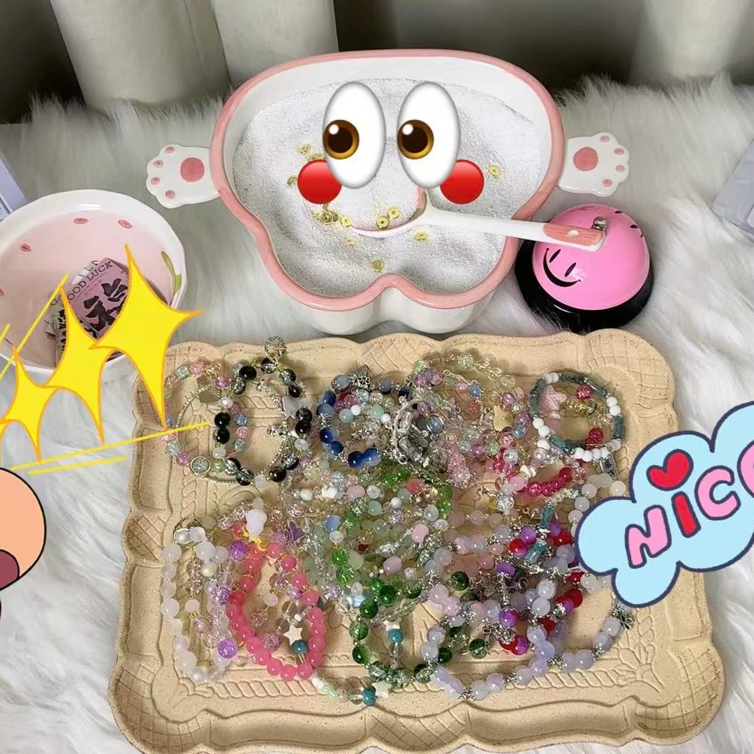 非金属仿水晶手链 一勺金片（一颗金片换一个手链）附捞勺视频