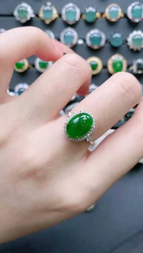 【闪购商品】翡翠戒指银S925镶嵌11111111