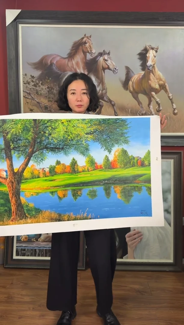 油画【55号】约90*60cm丨朝鲜原创纯手绘孤品油画丨顺丰包邮