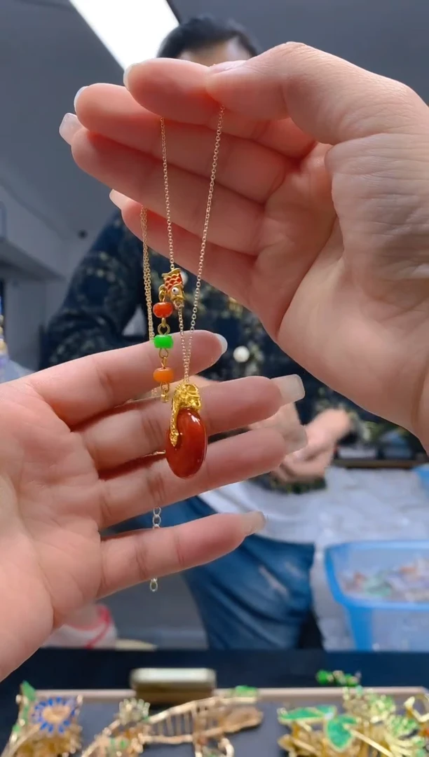 【闪购商品】翡翠耳饰合金468翡翠锁骨链