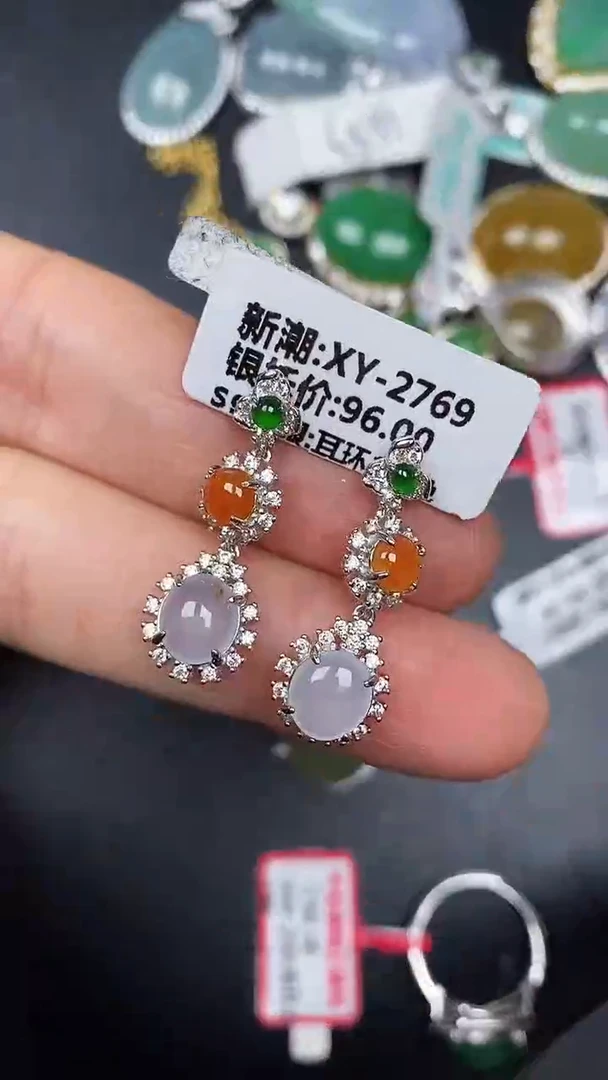 银S925镶嵌戒指翡翠2890
