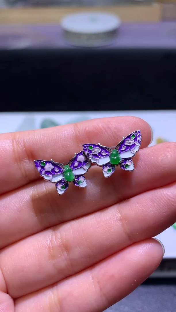 翡翠未镶嵌耳饰净货