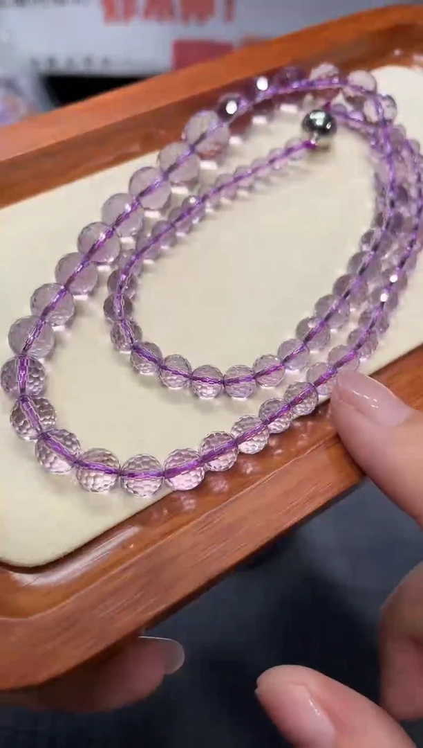 未镶嵌手链水晶A888 紫水蹦迪项链