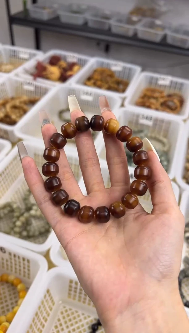 手串菩提根/象牙果卡12红糖珍珠酸奶杯文玩手串349