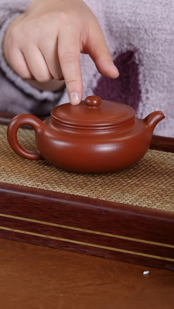 【闪购商品】紫砂茶壶范君华朱泥扁腹壶