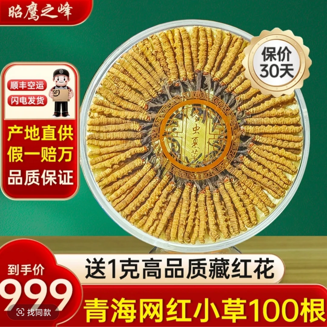 【甄选雪山品质】2025年新干冬虫夏草100根礼盒装【自用实惠】