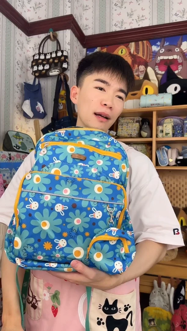 棉米菲双肩包大容量