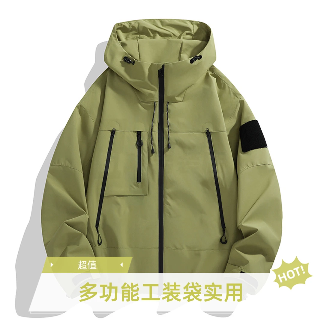 【秋装上线】秋季新款男女美式宽松休闲百搭防风冲锋衣户外潮流外套