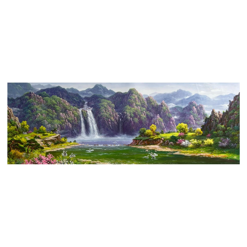 【高端朝鲜画】80x220cm 高端客厅画沙发背景纯手工纯手绘办公室画