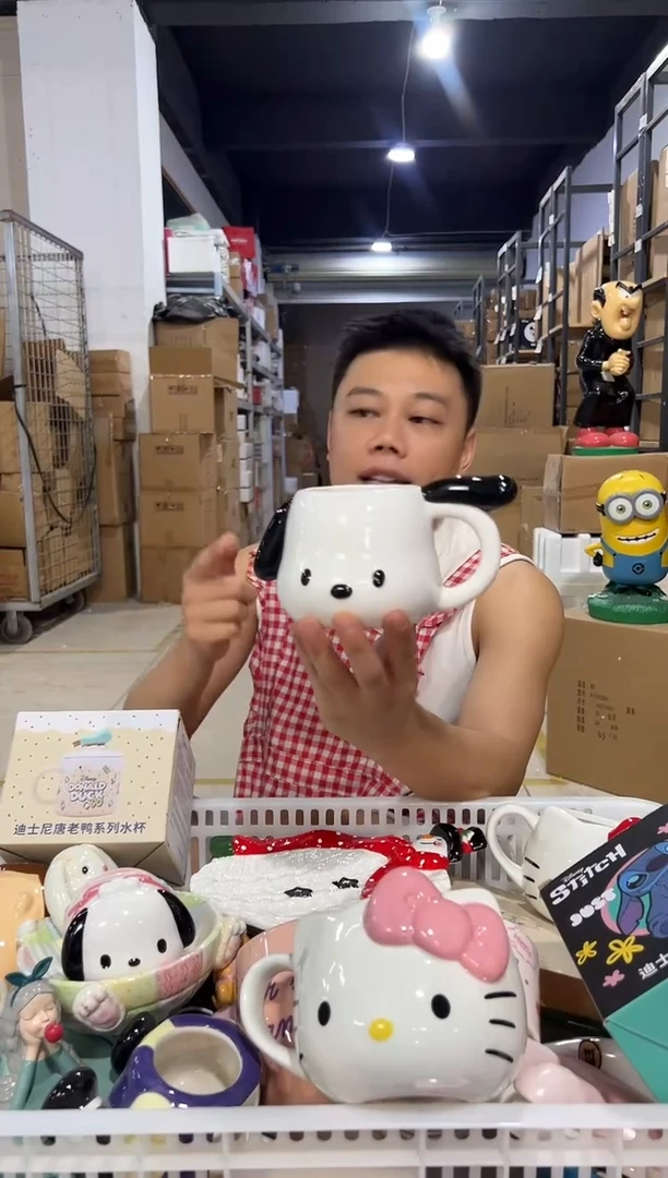 瓷片陶瓷帕恰狗头杯