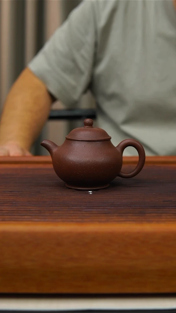 茶壶紫砂老料紫泥150毫升大潘壶
