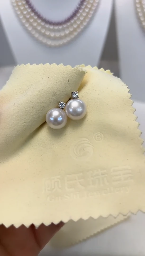 【闪购商品】淡水珍珠耳饰银S925镶嵌耳钉66