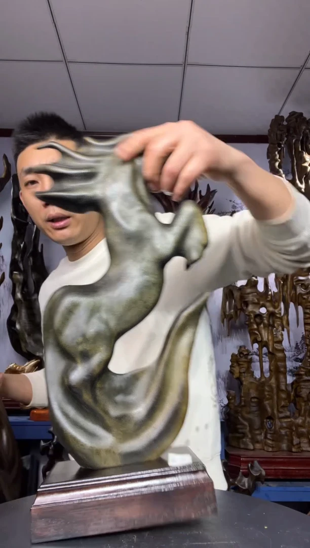 金丝楠木雕款中****缘金丝楠木工艺品摆件