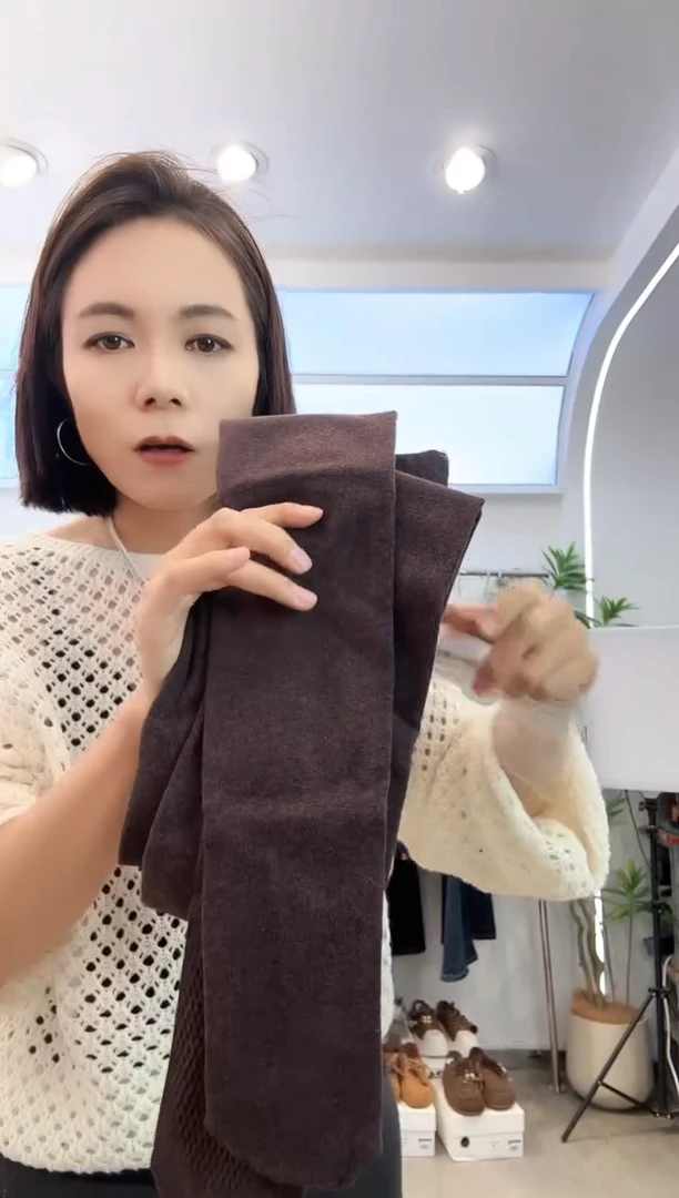 三醋酯纤维卓约姿色打底袜巧克力棕色