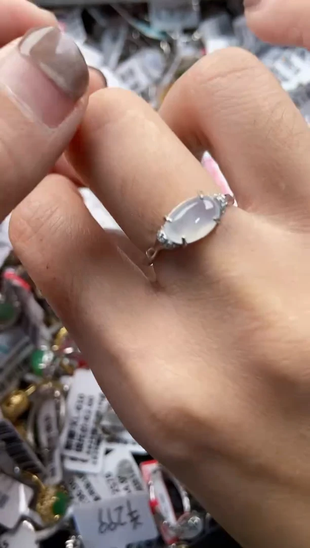 银S925镶嵌戒指翡翠7777----4