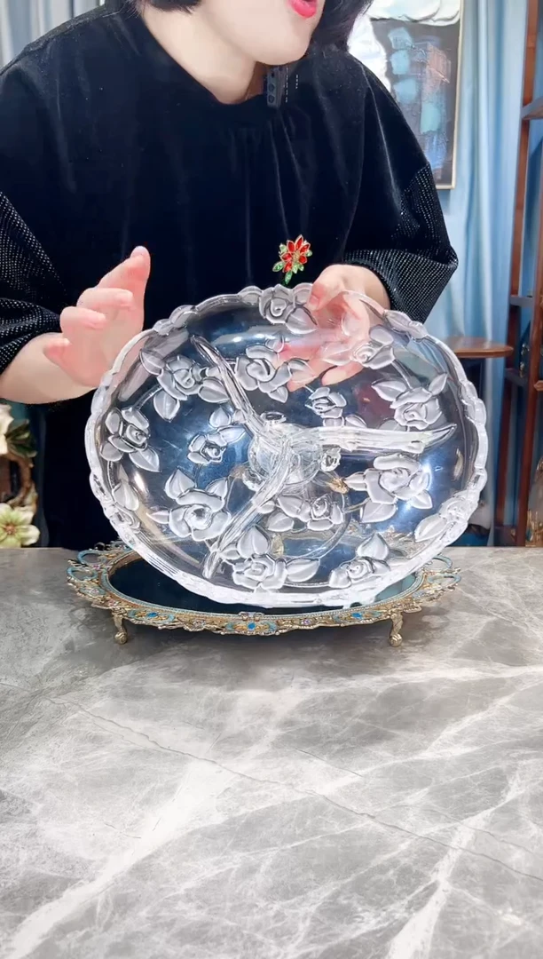 人造水晶玫瑰之约定制果盘