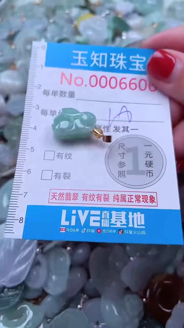 吊坠(不含链)未镶嵌翡翠6606