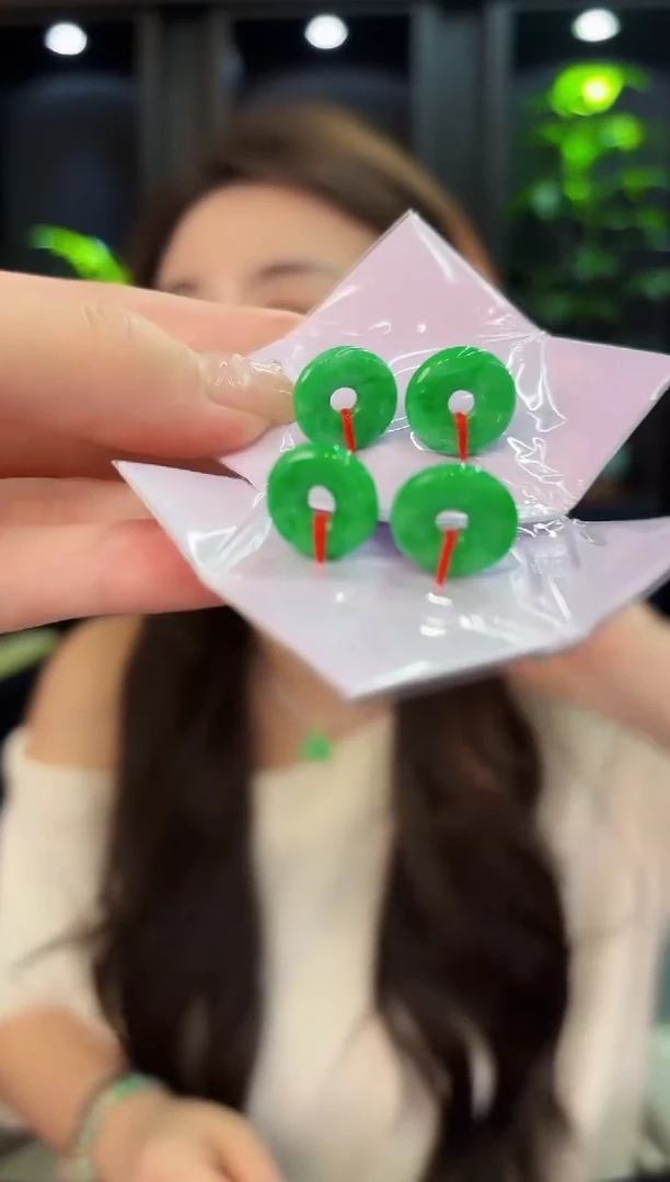 翡翠未镶嵌耳饰 新 含小耳包/多样性发货/一对