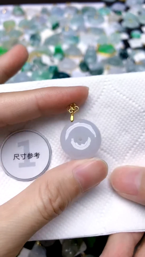 颈饰银S925镶嵌翡翠天然A货翡翠