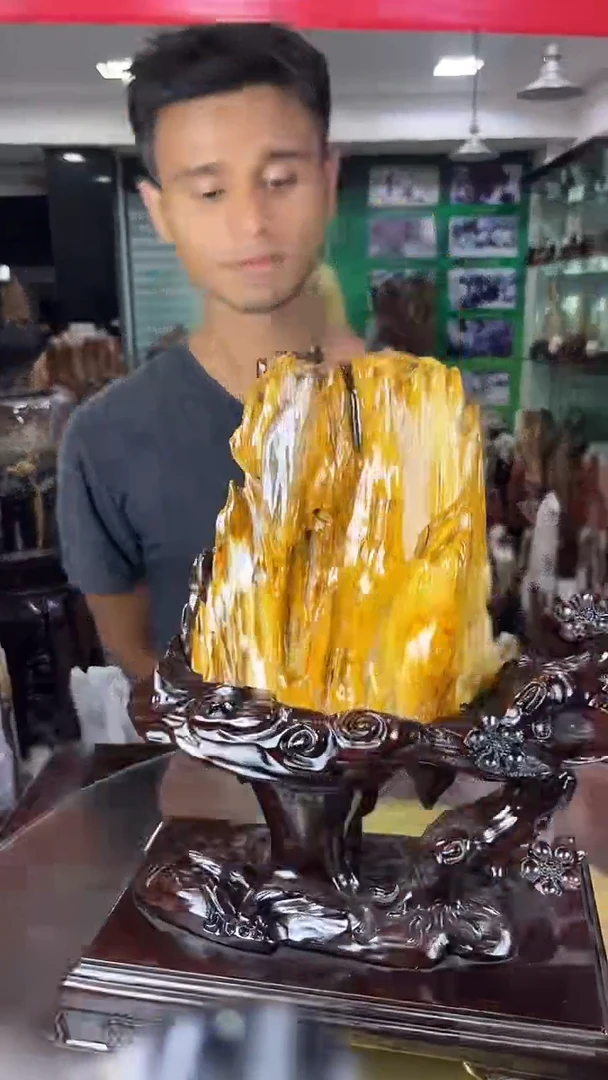 未镶嵌珠宝奇石硅化玉缅甸天然树化玉摆件