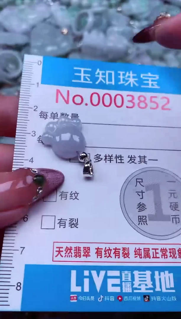 吊坠(不含链)未镶嵌翡翠3852