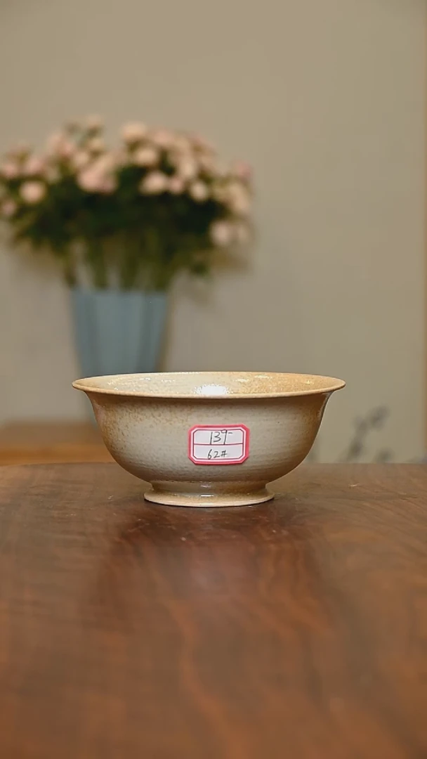 62#碗14CM 落灰烧 微瑕 朱家汝窑款