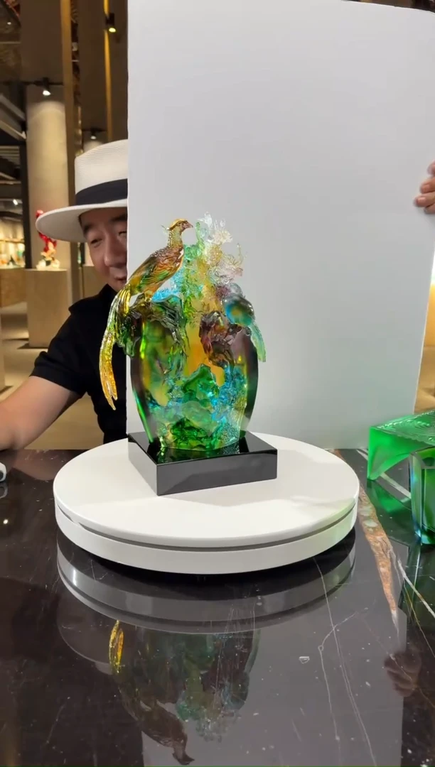 摆件锦春艺术摆件+黑色小底座
