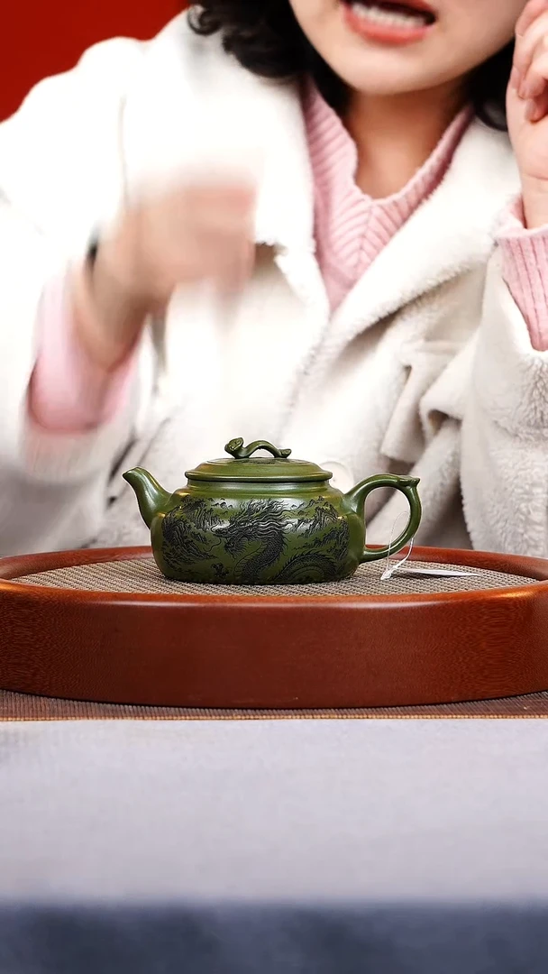 茶壶紫砂宜兴紫砂 如意上新桥