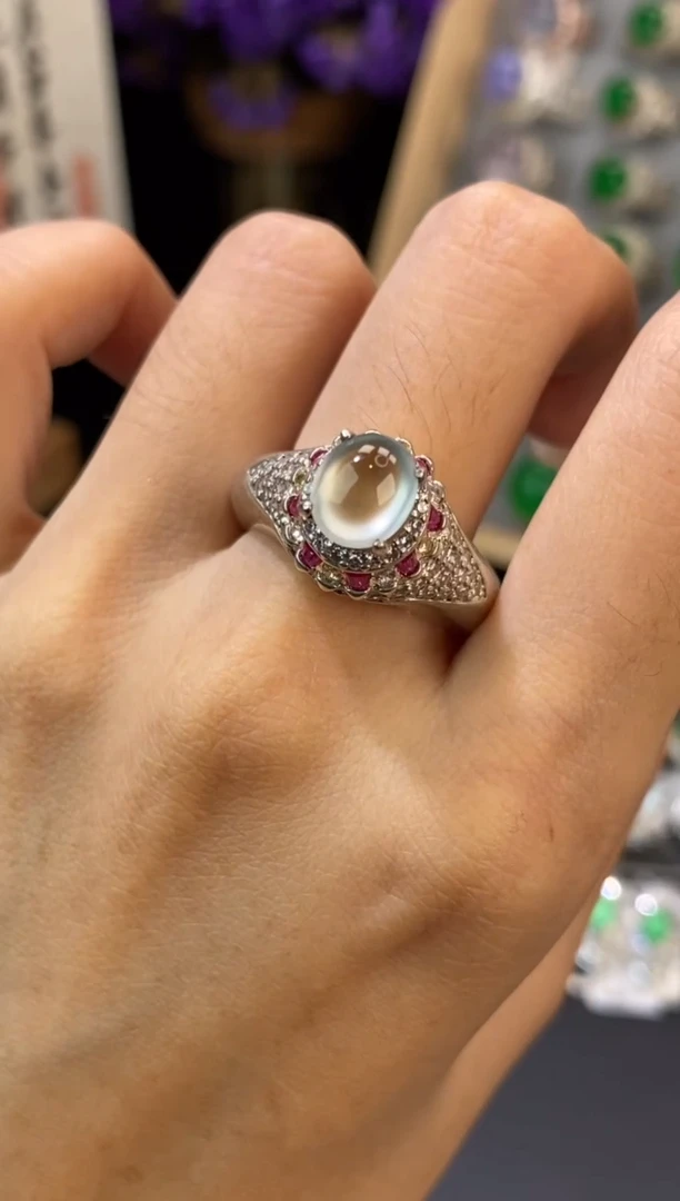 翡翠裸石未镶嵌冰蛋戒面裸石缅甸翡翠