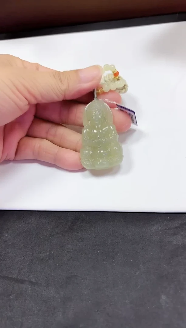 颈饰未镶嵌和田玉观音