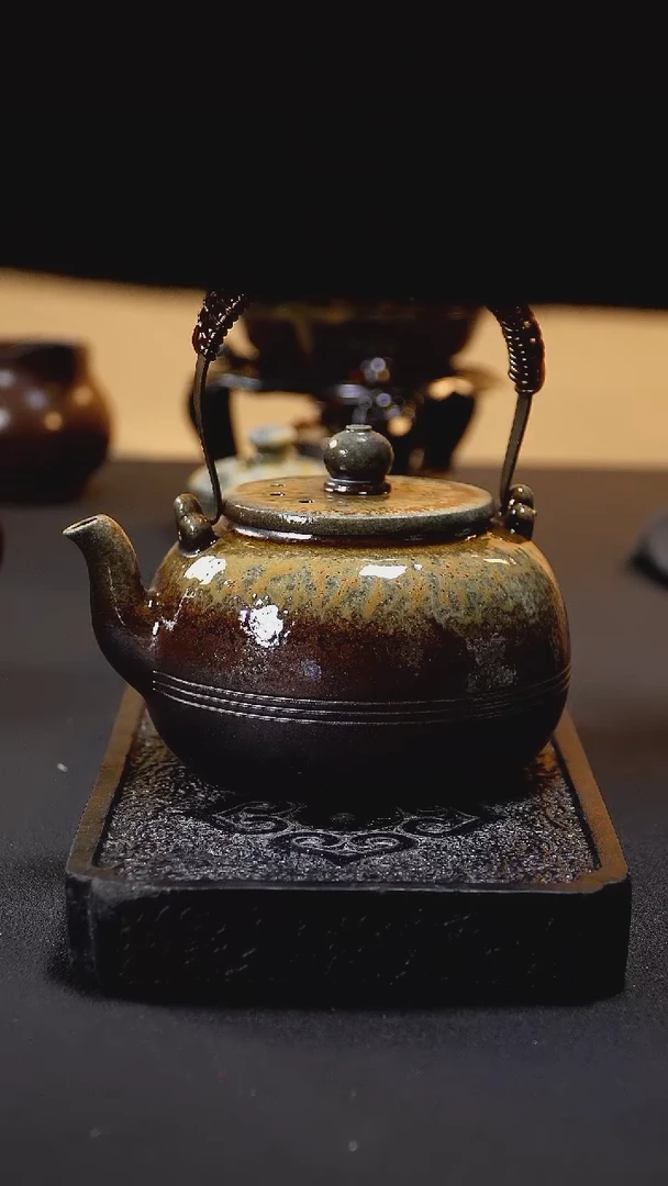 茶壶紫砂纯自然柴烧